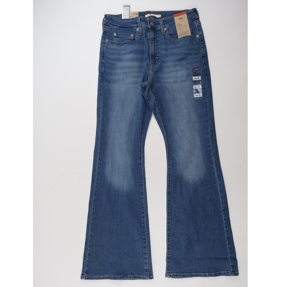 Levi's Jeans 726 High Rise Flare Blue Solid 30x30 NWT $69.50